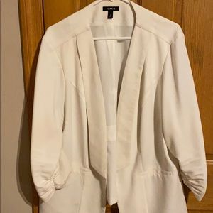 Torrid offwhite 3/4 sleeved blazer